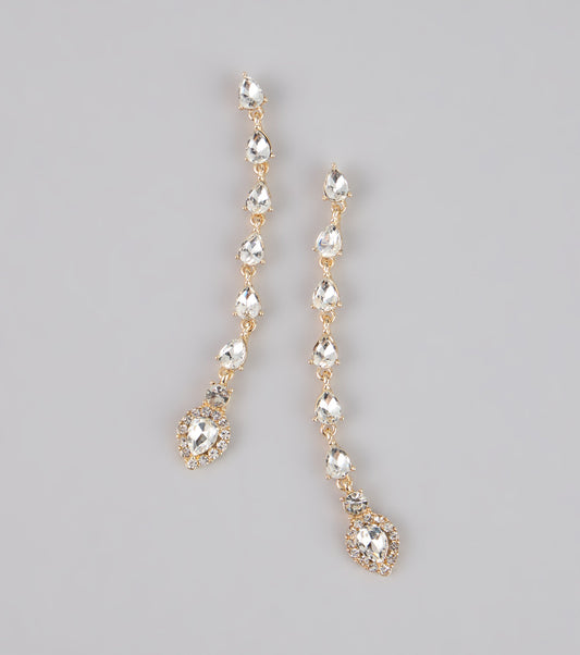 Cascading Glamour Rhinestone Earrings