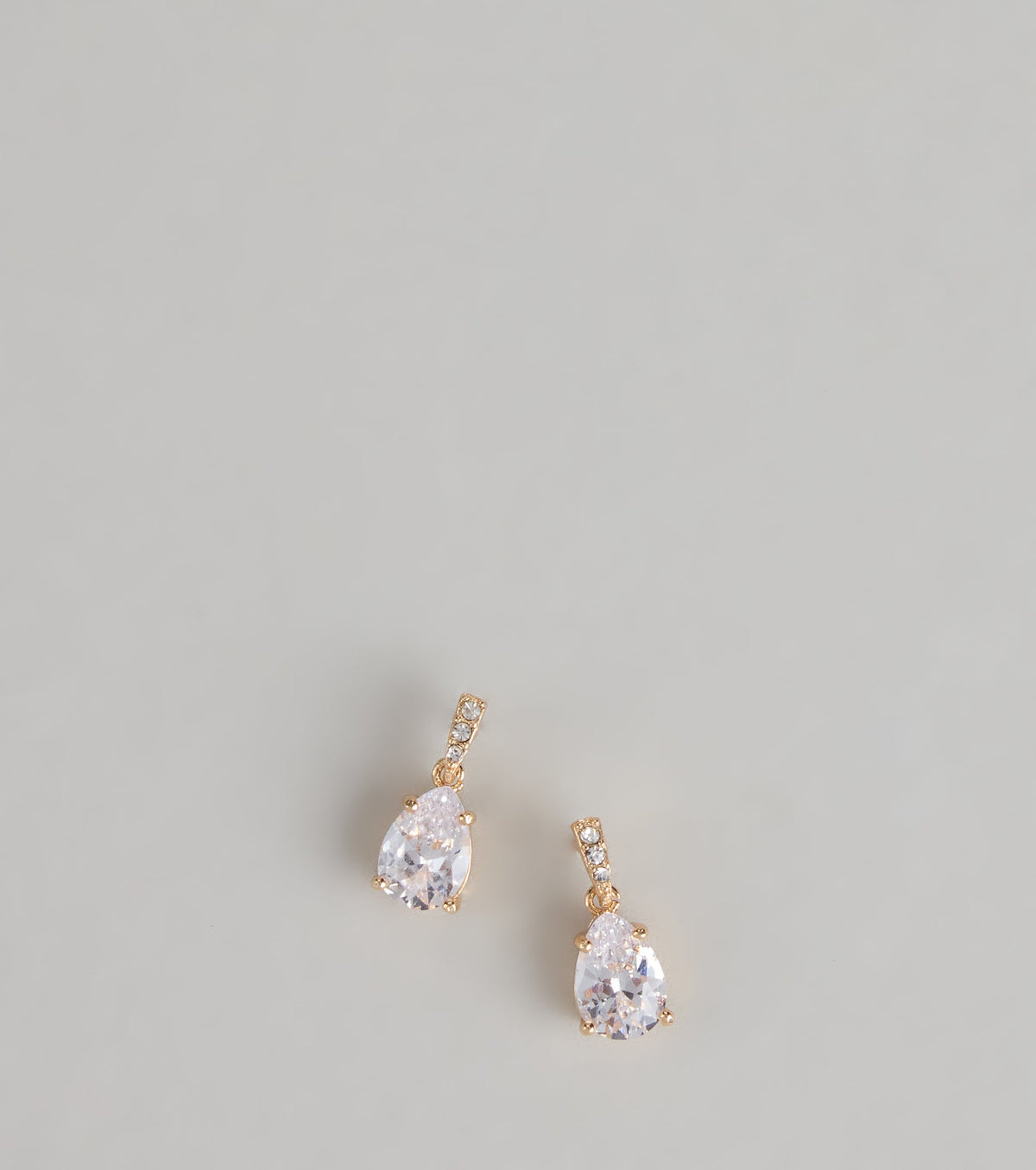 Statement Rhinestone Teardrop Stud Earrings