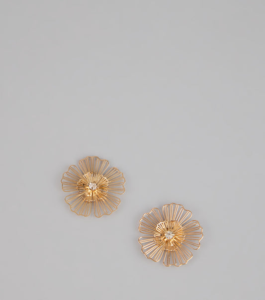 Sunlit Petal Statement Earrings