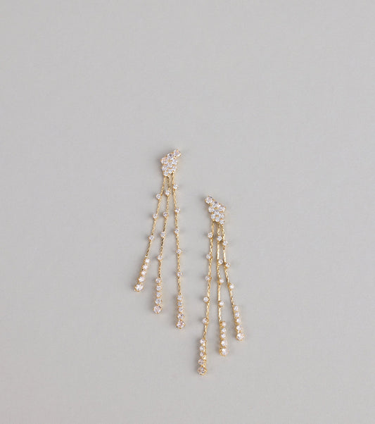 Sparkle Stream Rhinestone Earrings