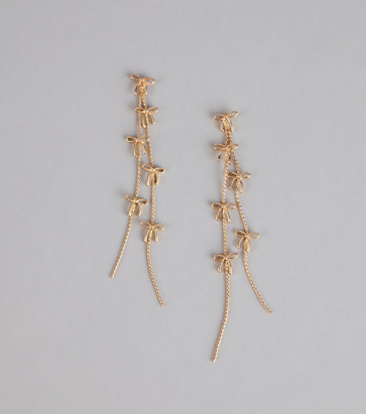Tied Up Sparkle Fringe Earrings