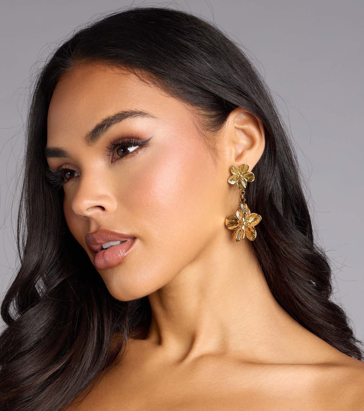 Petal Glow Flower Drop Earrings
