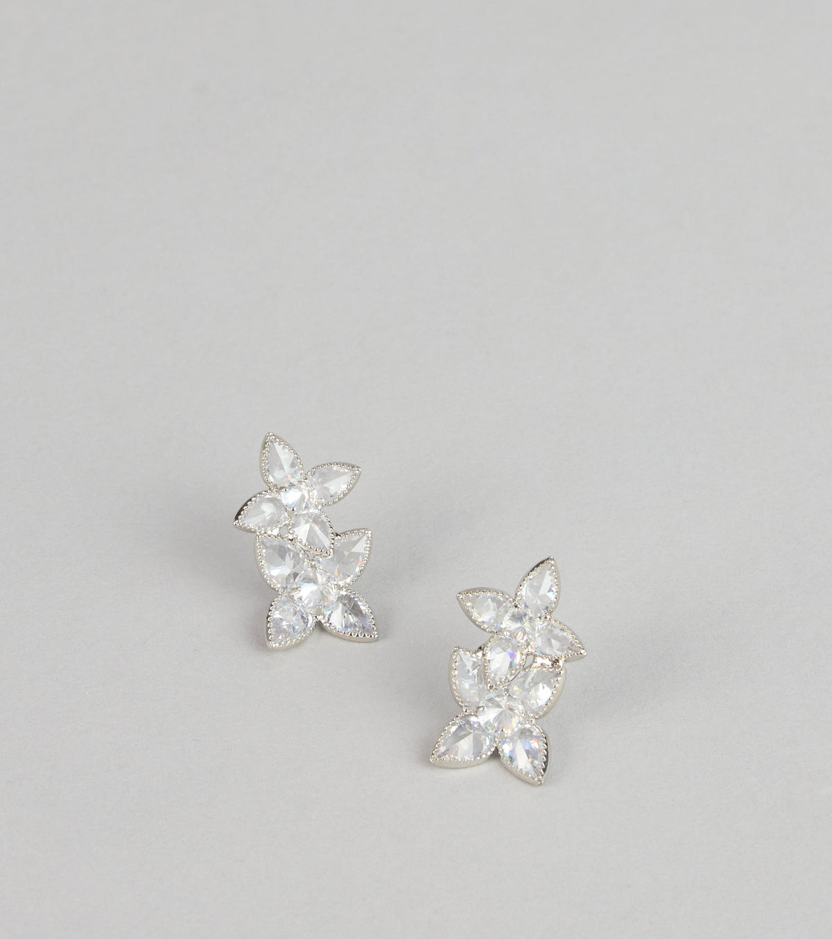 Elegant Shine Rhinestone Cluster Stud Earrings