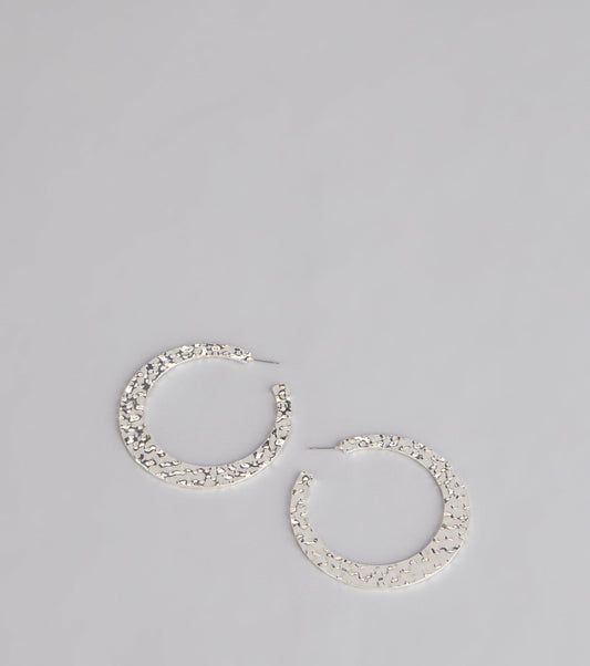 On Repeat Textured Hoop Earrings