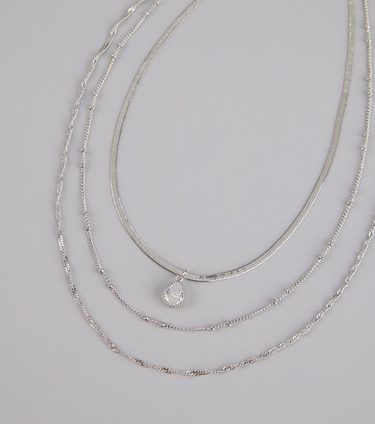 Layers of Luxe Teardrop Cubic Zirconia Necklace