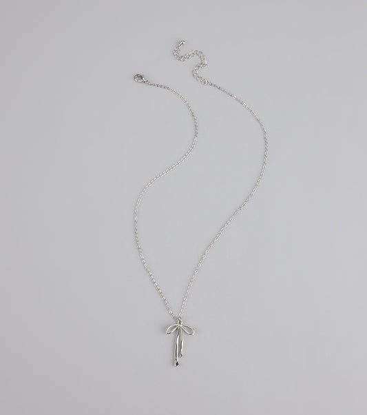 Sweet Thing Bow Charm Necklace