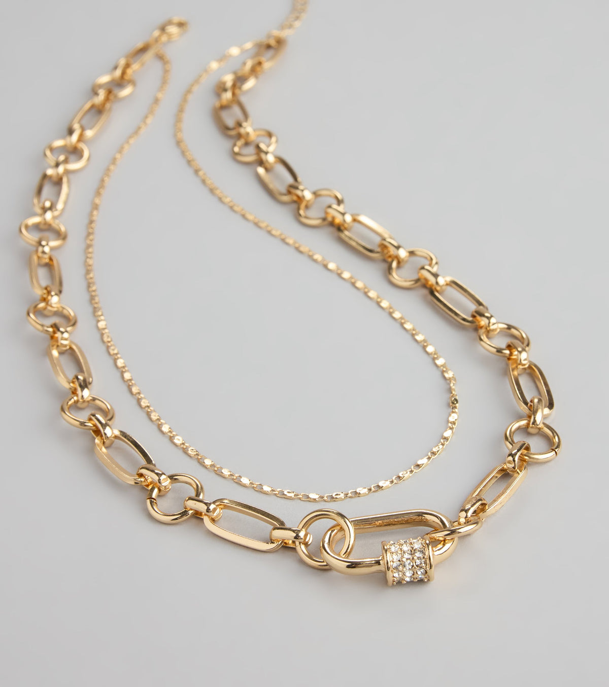 Linked Up Layered Chain Necklace