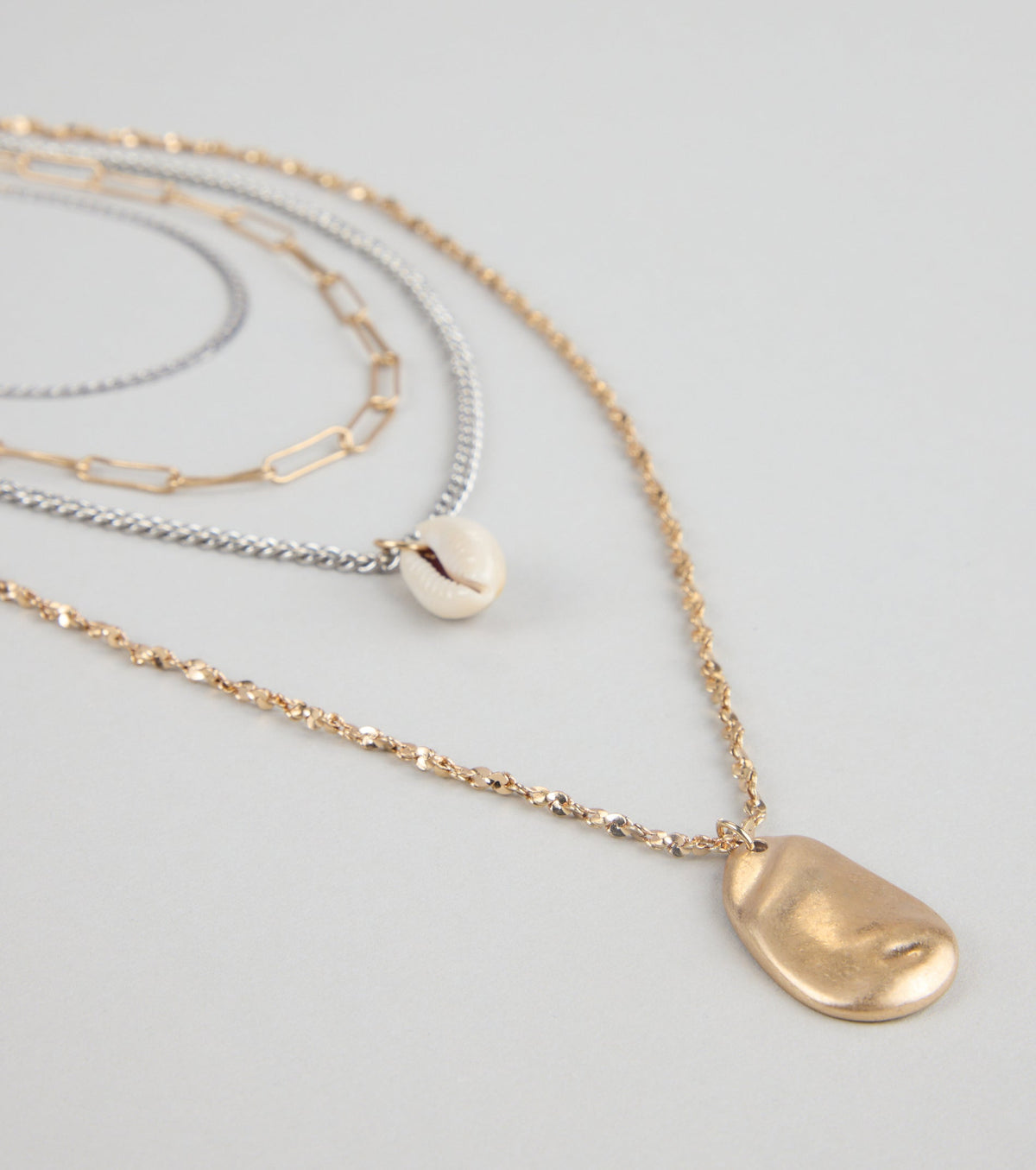 Layer Slayer Mixed Chain Pendant Necklace