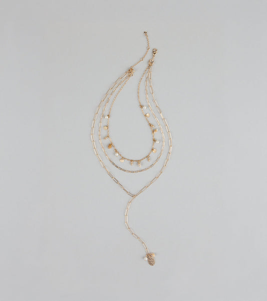Perfect Style Layered Lariat Necklace