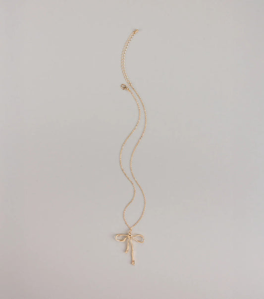 Put a Bow on It Chain Necklace