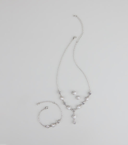 Pearl Glow Rhinestone Jewelry Set