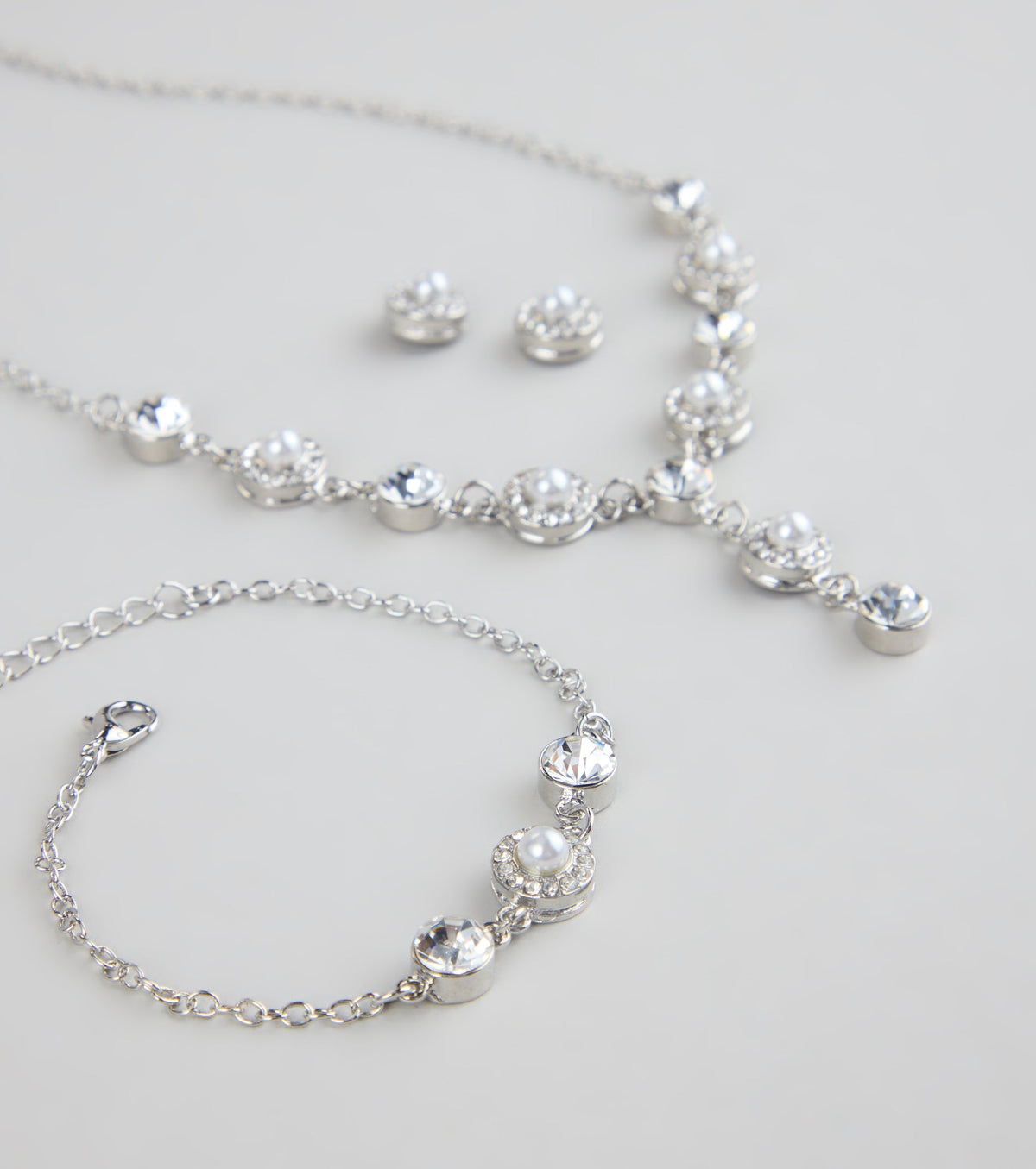 Pearl Glow Rhinestone Jewelry Set