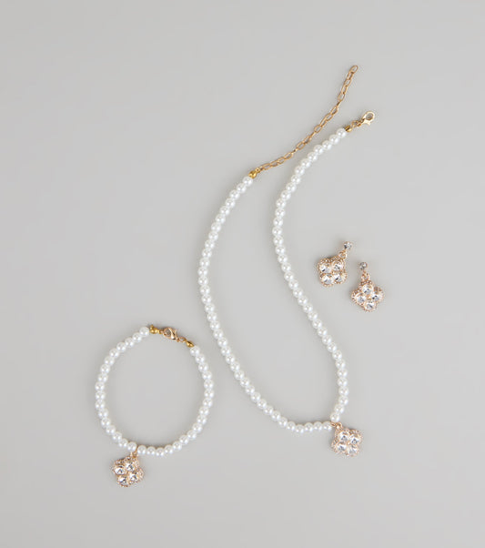 Pearl Princess Charm Jewelry Set