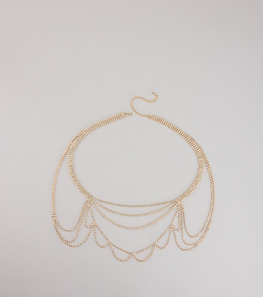 Starfall Rhinestone Body Chain