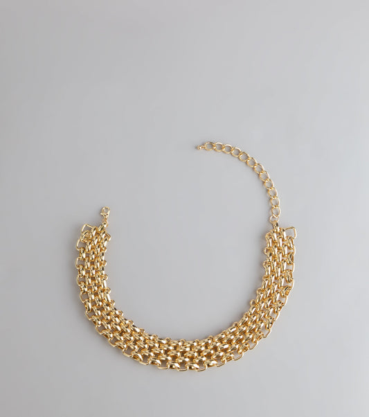Stack The Drama Chunky Chain Statement Necklace