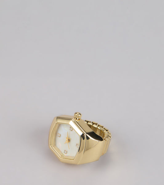 Cosmic Hour Hexagon Watch Ring