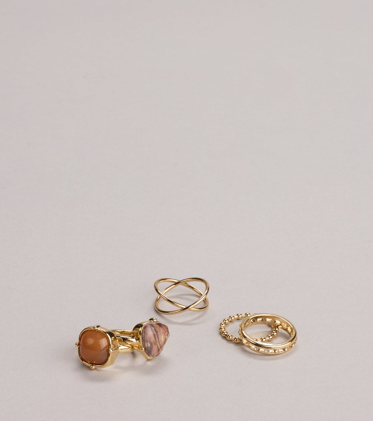 All In The Mix Stone Ring Set
