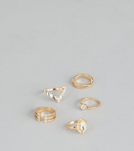 Mix And Match Five-Piece Ring Set