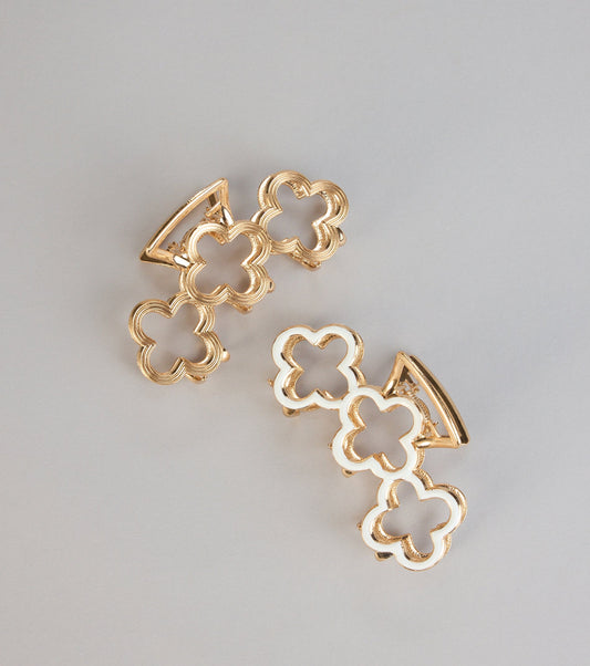 Lucky Charm Clover Claw Clip Set