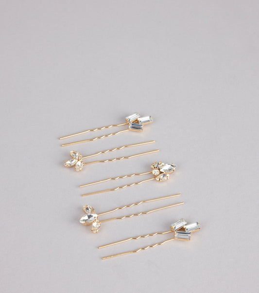 Pretty Details Rhinestone Hair Pin Set
