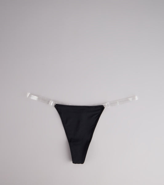 Barely There Clear Strap Thong