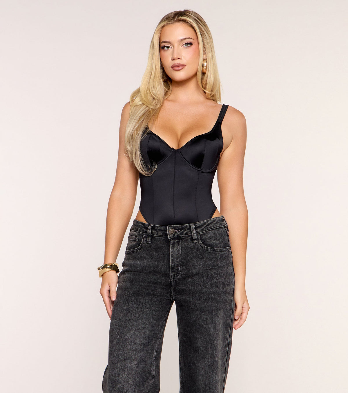 Quiet Glow Satin Bodysuit