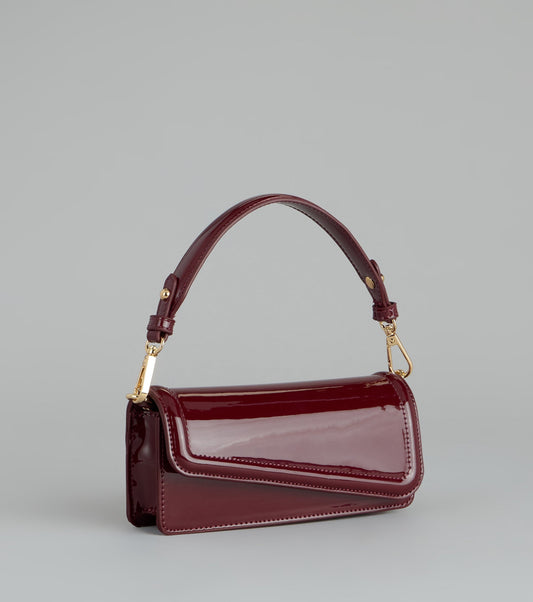 Modern Edge Patent Shoulder Bag