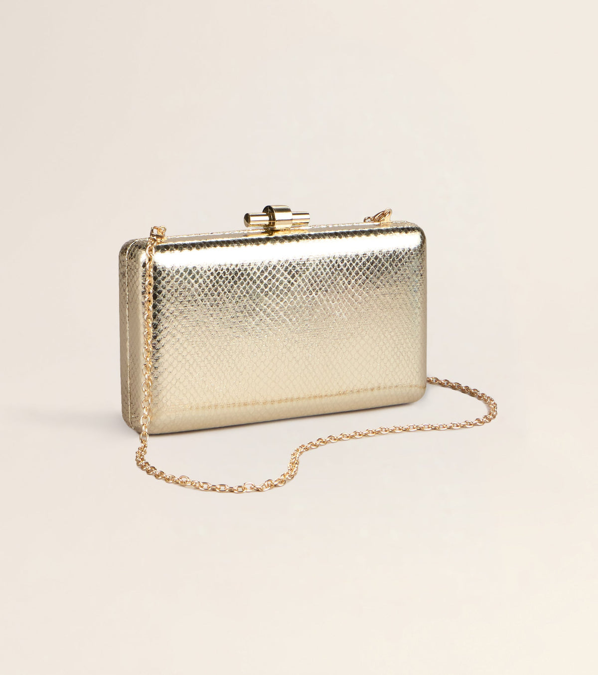 Chic Plus One Metallic Snake Clutch