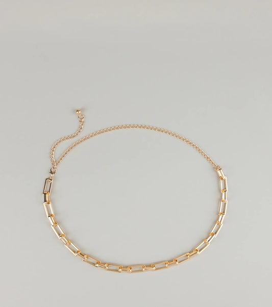 Power Play Rectangular Chain Belt