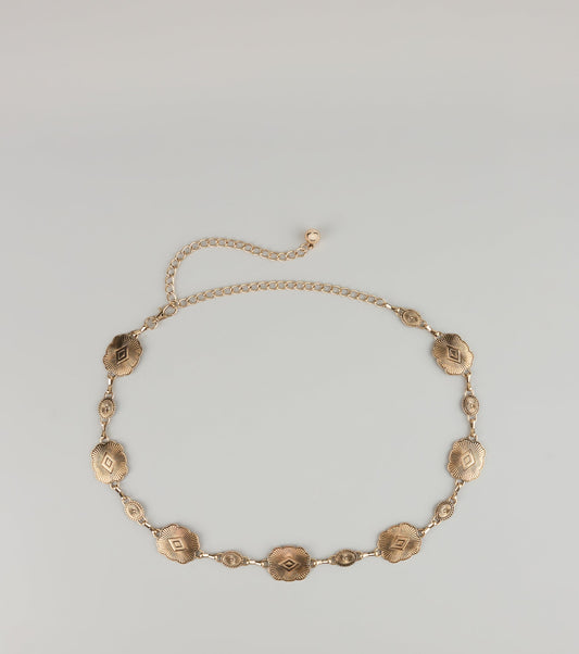 Cowgirl Core Concho Chain Belt