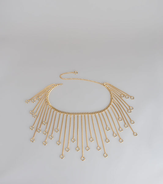 Statement Moves Fringe Chain Belt