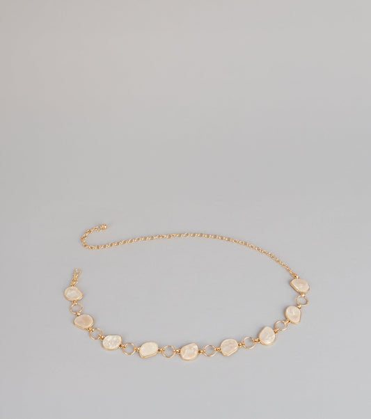 Extra Plans Stone Chain Belt