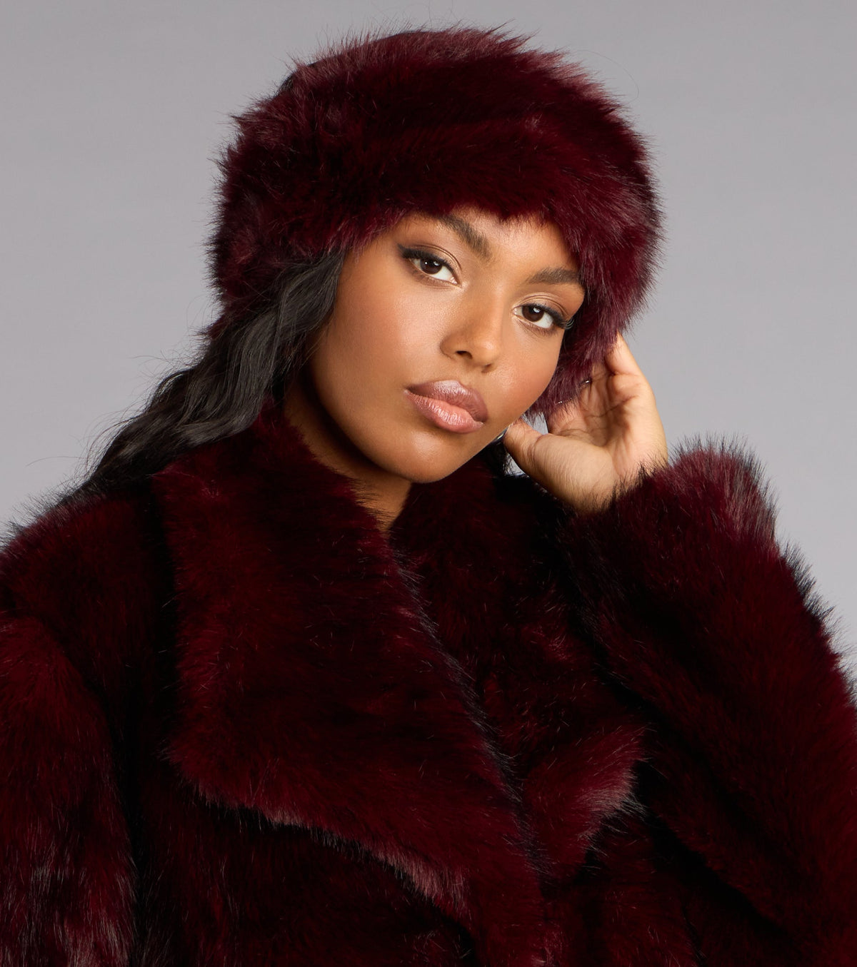 Snow Kissed Faux Fur Headband Wrap