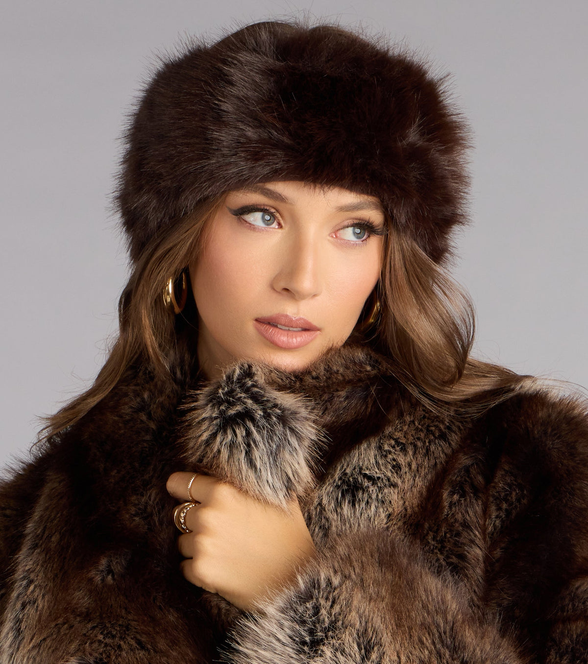 Snow Kissed Faux Fur Headband Wrap