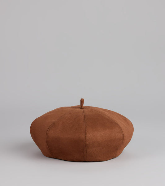 Paris Plans Faux Suede Beret