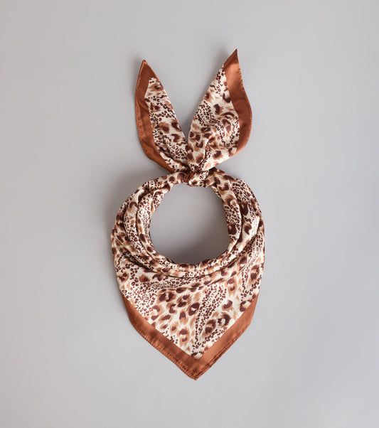 Tie It Your Way Animal Print Satin Scarf