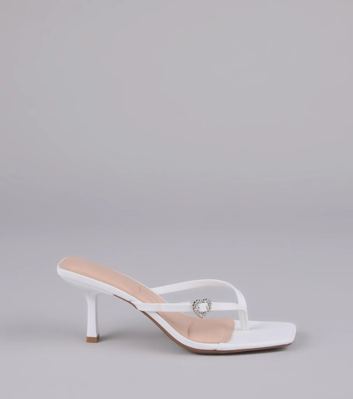 Love Story Era Heart Rhinestone Thong Heels
