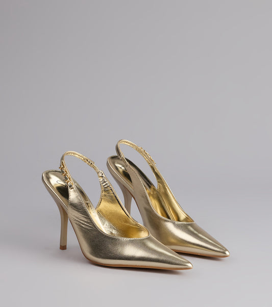 After Hours Patent Slingback Heels