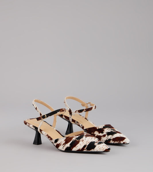 Strut Bold Pointed Slingback Pumps