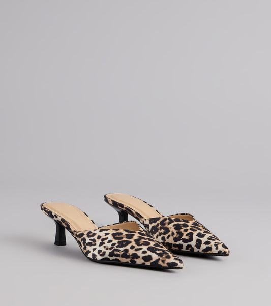 Sassy Steps Leopard Kitten Mules