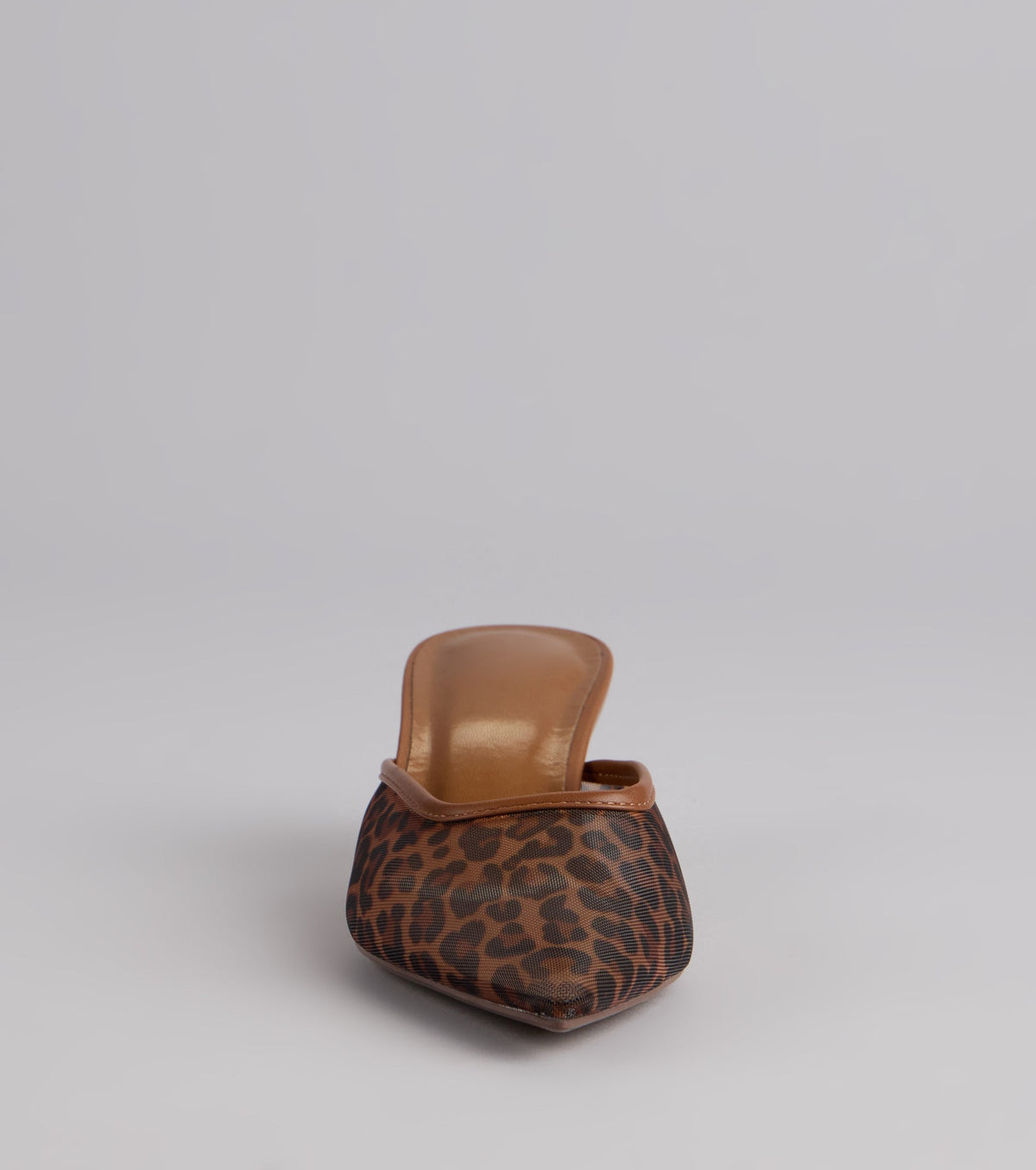 On The Prowl Mesh Leopard Kitten Pumps