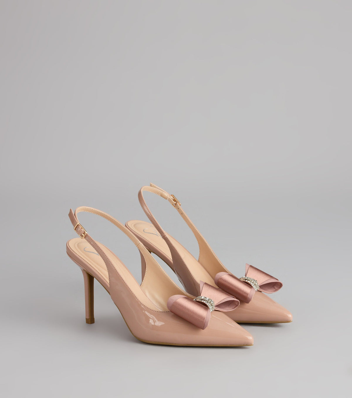Sweet Step Bow Detail Slingback Pumps