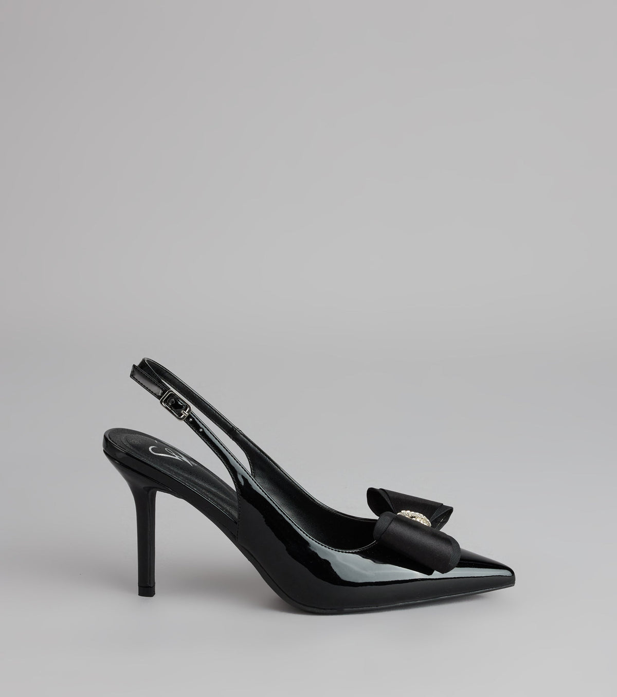 Sweet Step Bow Detail Slingback Pumps