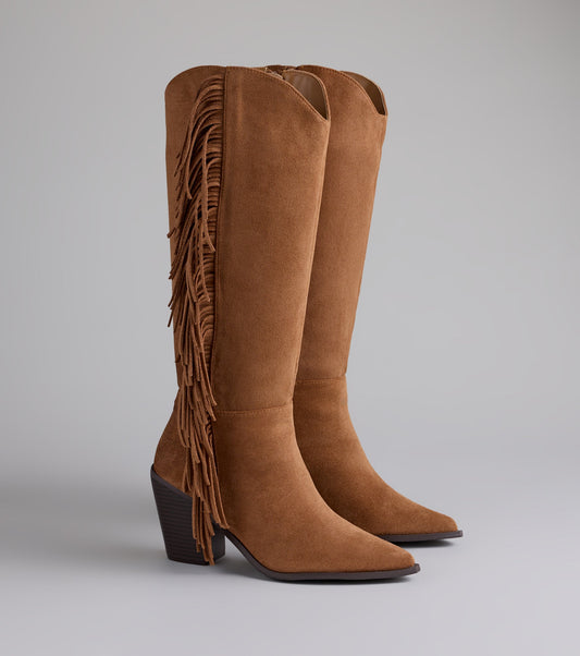 Fringe Worthy Cowboy Knee High Boots