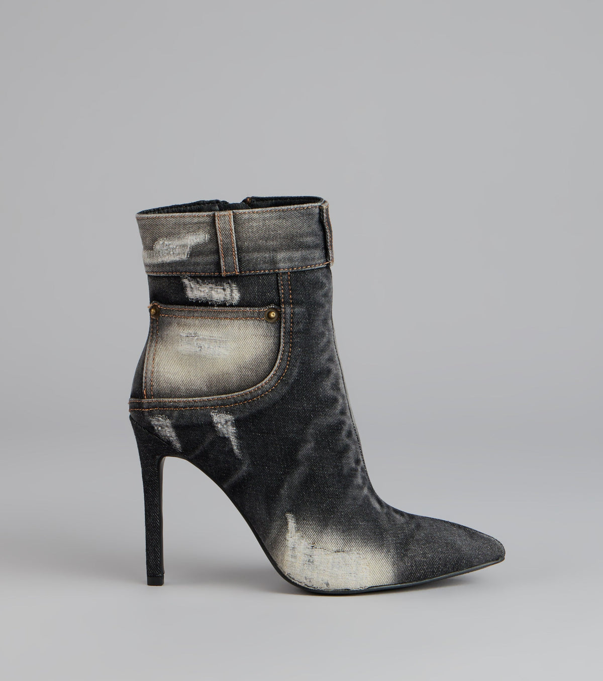 City Blues Denim Stiletto Booties