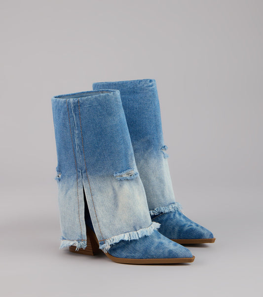 Fray All Day Denim Booties