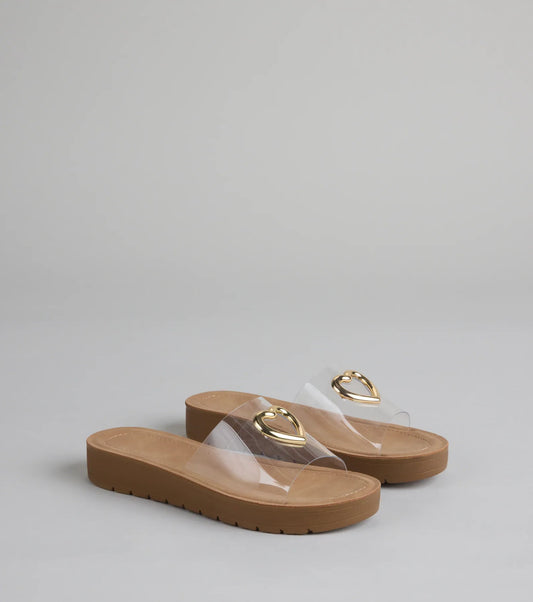 Heart Eyes Only Slide Sandals