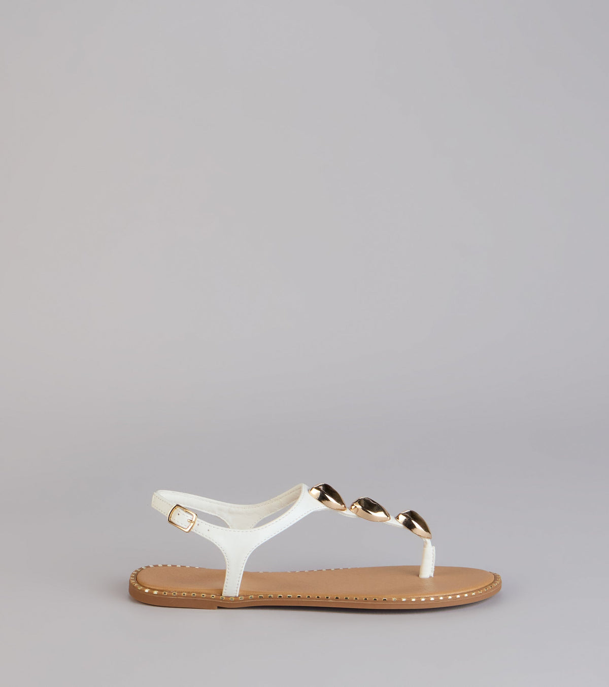 Easy Elegance Stone Beaded Thong Flat Sandals