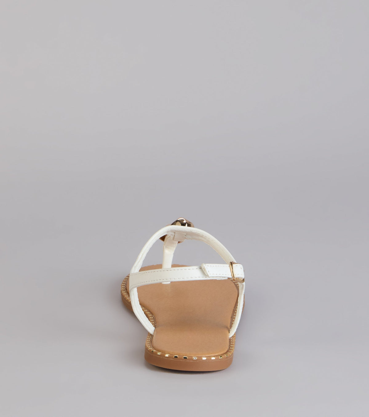 Easy Elegance Stone Beaded Thong Flat Sandals