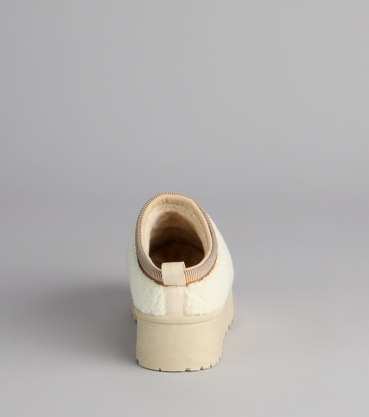 Cloud Club Faux Sherpa Platform Slippers